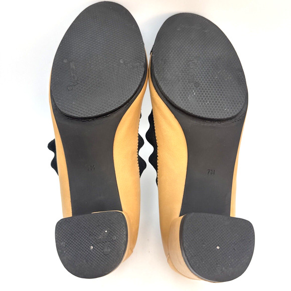 Tory Burch Black and Tan Heels Size 7 - Picture 12 of 12